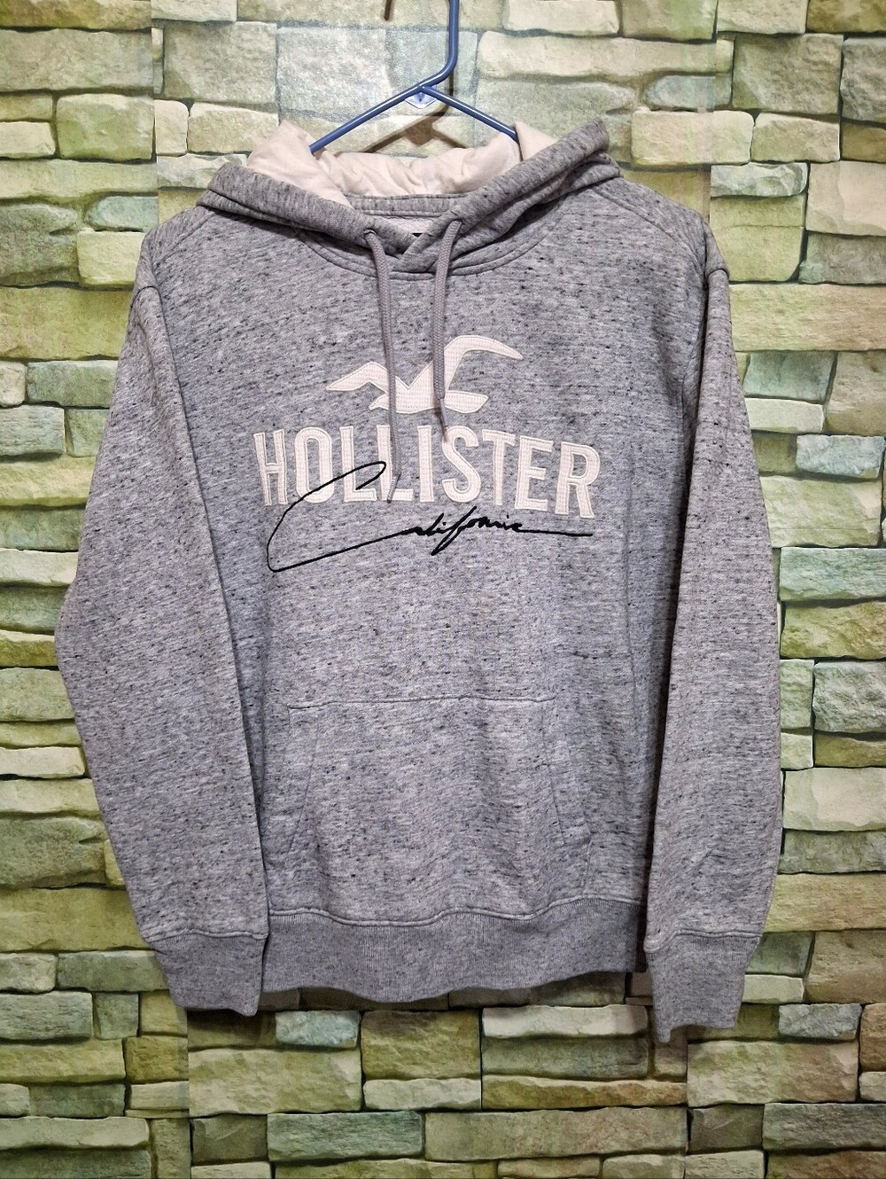 Mens XS Heathered Gray Hollister Hoodie
